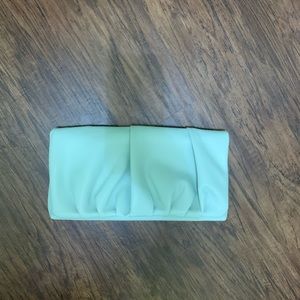 Express Ruched vegan leather clutch